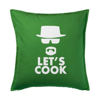 Let's cook, Sofa cushion Green 50x50cm includes filling