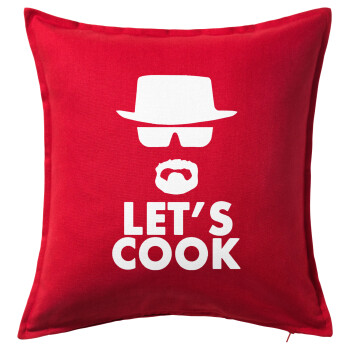 Let's cook, Sofa cushion RED 50x50cm includes filling