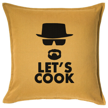 Let's cook, Sofa cushion YELLOW 50x50cm includes filling