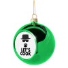 Στολίδι Χριστουγεννιάτικη μπάλα δένδρου Πράσινη 8cm