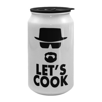 Let's cook, Κούπα ταξιδιού μεταλλική με καπάκι (tin-can) 500ml