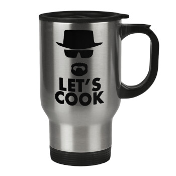 Let's cook, Stainless steel travel mug with lid, double wall 450ml