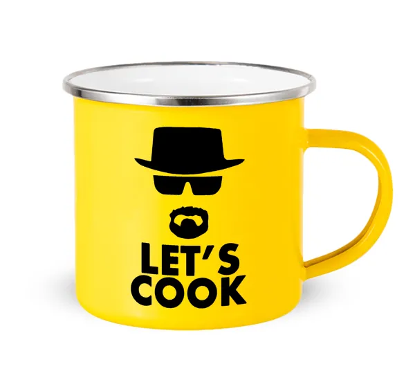 Let's cook — Yellow Enamel Metallic Cup 360ml