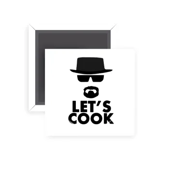Let's cook, Μαγνητάκι ψυγείου τετράγωνο διάστασης 5x5cm