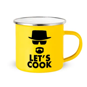Let's cook, Yellow Enamel Metallic Cup 360ml