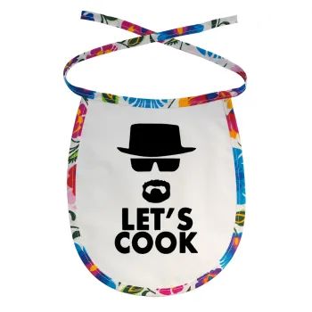 Let's cook, Σαλιάρα μωρού αλέκιαστη με κορδόνι Χρωματιστή