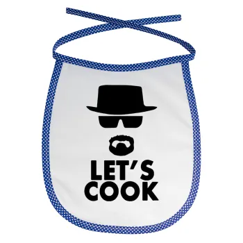 Let's cook, Σαλιάρα μωρού αλέκιαστη με κορδόνι Μπλε