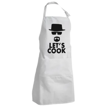 Let's cook, Ποδιά Σεφ Ολόσωμη Ενήλικων (με ρυθμιστικά και 2 τσέπες)