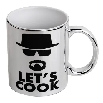 Let's cook, Κούπα κεραμική, ασημένια καθρέπτης, 330ml