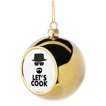 Let's cook, Golden Christmas tree ball ornament 8cm