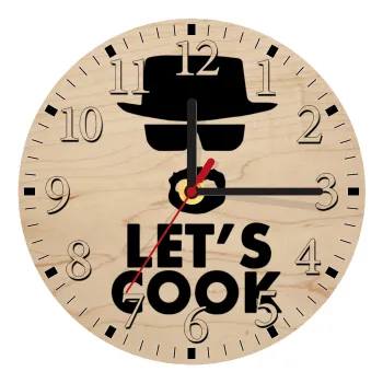 Let's cook, Ρολόι τοίχου ξύλινο plywood (20cm)
