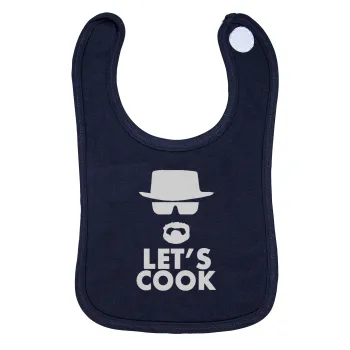 Let's cook, Σαλιάρα με Σκρατς 100% Organic Cotton Μπλε (0-18 months)