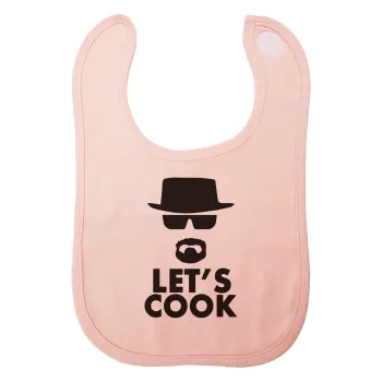 Let's cook, Σαλιάρα με Σκρατς ΡΟΖ 100% Organic Cotton (0-18 months)