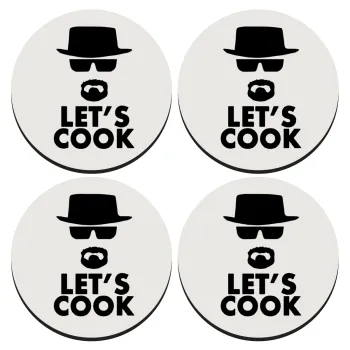 Let's cook, ΣΕΤ 4 Σουβέρ ξύλινα στρογγυλά (9cm)