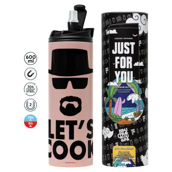 Let's cook, Tumbler stainless steel PINK 600ml