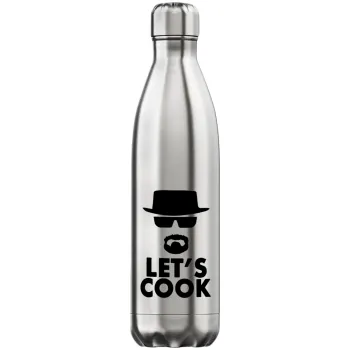 Let's cook, Μεταλλικό παγούρι θερμός Inox (Stainless steel), διπλού τοιχώματος, 750ml