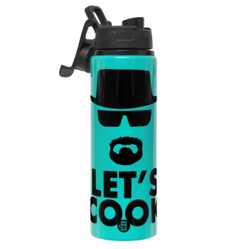 Let's cook, Μεταλλικό παγούρι νερού με καπάκι ασφαλείας, αλουμινίου 850ml