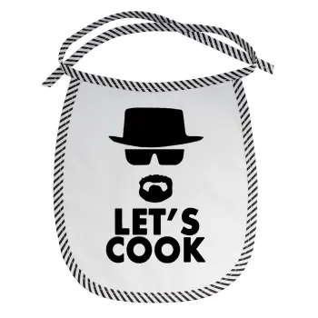 Let's cook, Σαλιάρα μωρού αλέκιαστη με κορδόνι Μαύρη