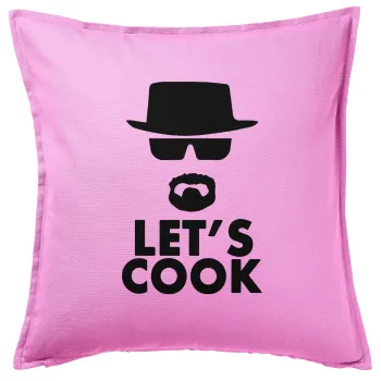 Let's cook, Sofa cushion Pink 50x50cm includes filling