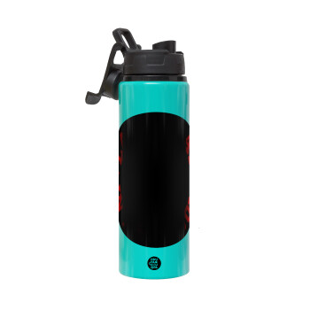 Last day in freedom, Metallic water bottle with safety lid, 850ml aluminum