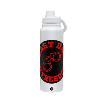 Last day in freedom, 1L Stainless Steel Thermal Bottle with Phone Holder & Double Wall Insulation