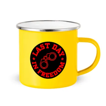 Last day in freedom, Yellow Enamel Metallic Cup 360ml