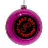 Purple Christmas tree ornament bauble 8cm