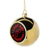 Golden Christmas tree ball ornament 8cm