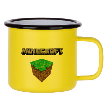Minecraft dirt, Κούπα Μεταλλική εμαγιέ ΜΑΤ Κίτρινη 360ml