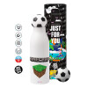 Soccer Metal mug thermos, double wall, 550ml