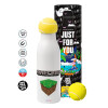 Tennis ball Metal mug thermos White, double wall, 550ml