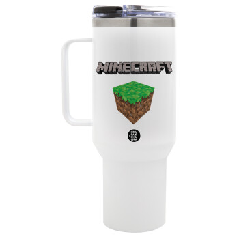 Minecraft dirt, Mega Stainless steel Tumbler with lid, double wall 1,2L