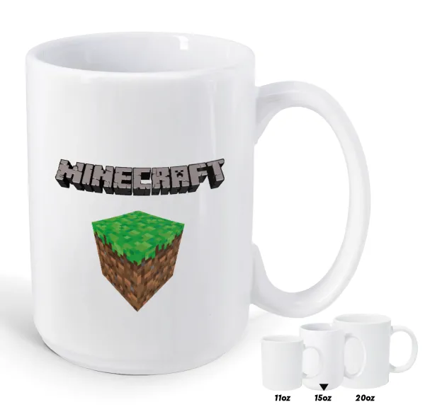 Minecraft dirt — Mega mug, ceramic, 450ml