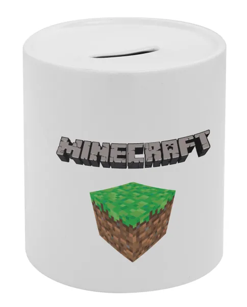 Minecraft dirt — Κουμπαράς πορσελάνης με τάπα