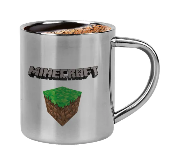 Minecraft dirt — Κουπάκι μεταλλικό διπλού τοιχώματος για espresso (220ml)