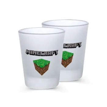 Minecraft dirt, Σφηνοπότηρα γυάλινα 45ml του πάγου (2 τεμάχια)