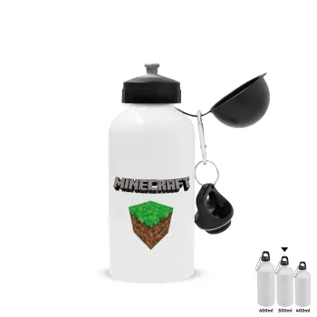 Minecraft dirt, Metal water bottle, White, aluminum 500ml