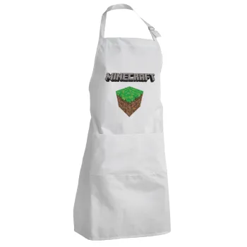Minecraft dirt, Adult Chef Apron (with sliders and 2 pockets)