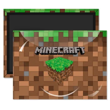 Minecraft dirt, Ορθογώνιο μαγνητάκι ψυγείου διάστασης 9x6cm