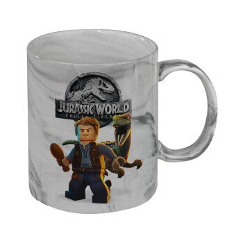 Jurassic world, Κούπα κεραμική, marble style (μάρμαρο), 330ml