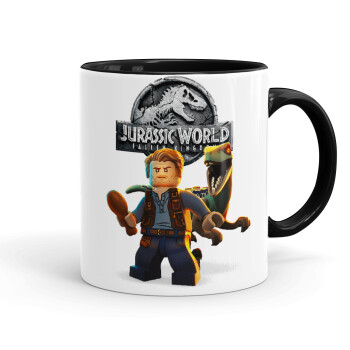 Jurassic world, Mug colored black, ceramic, 330ml