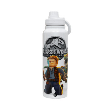 Jurassic world, 1L Stainless Steel Thermal Bottle with Phone Holder & Double Wall Insulation