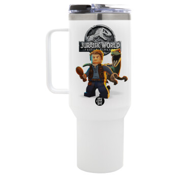 Jurassic world, Mega Stainless steel Tumbler with lid, double wall 1,2L