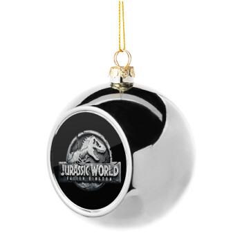 Jurassic world, Χριστουγεννιάτικη μπάλα δένδρου Ασημένια 8cm