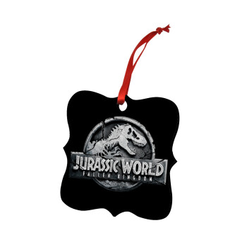 Jurassic world, Χριστουγεννιάτικο στολίδι polygon ξύλινο 7.5cm