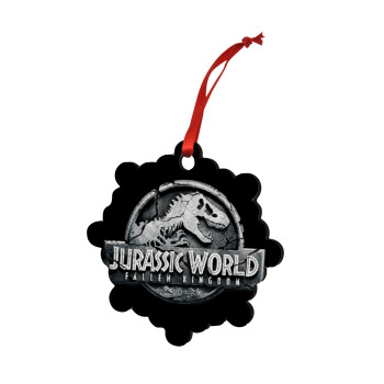 Jurassic world, Χριστουγεννιάτικο στολίδι snowflake ξύλινο 7.5cm