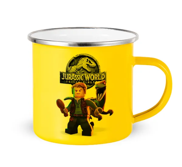 Jurassic world — Yellow Enamel Metallic Cup 360ml