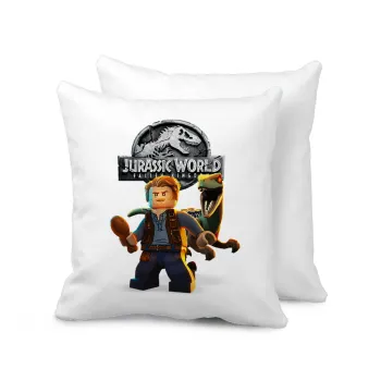 Jurassic world, Μαξιλάρι καναπέ 40x40cm περιέχεται το  γέμισμα