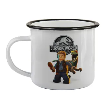 Jurassic world, Κούπα εμαγιέ με μαύρο χείλος 360ml
