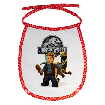 Jurassic world, Σαλιάρα μωρού αλέκιαστη με κορδόνι Κόκκινη